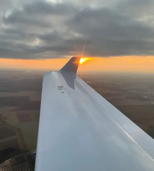 Winglet im Sonnenuntergang